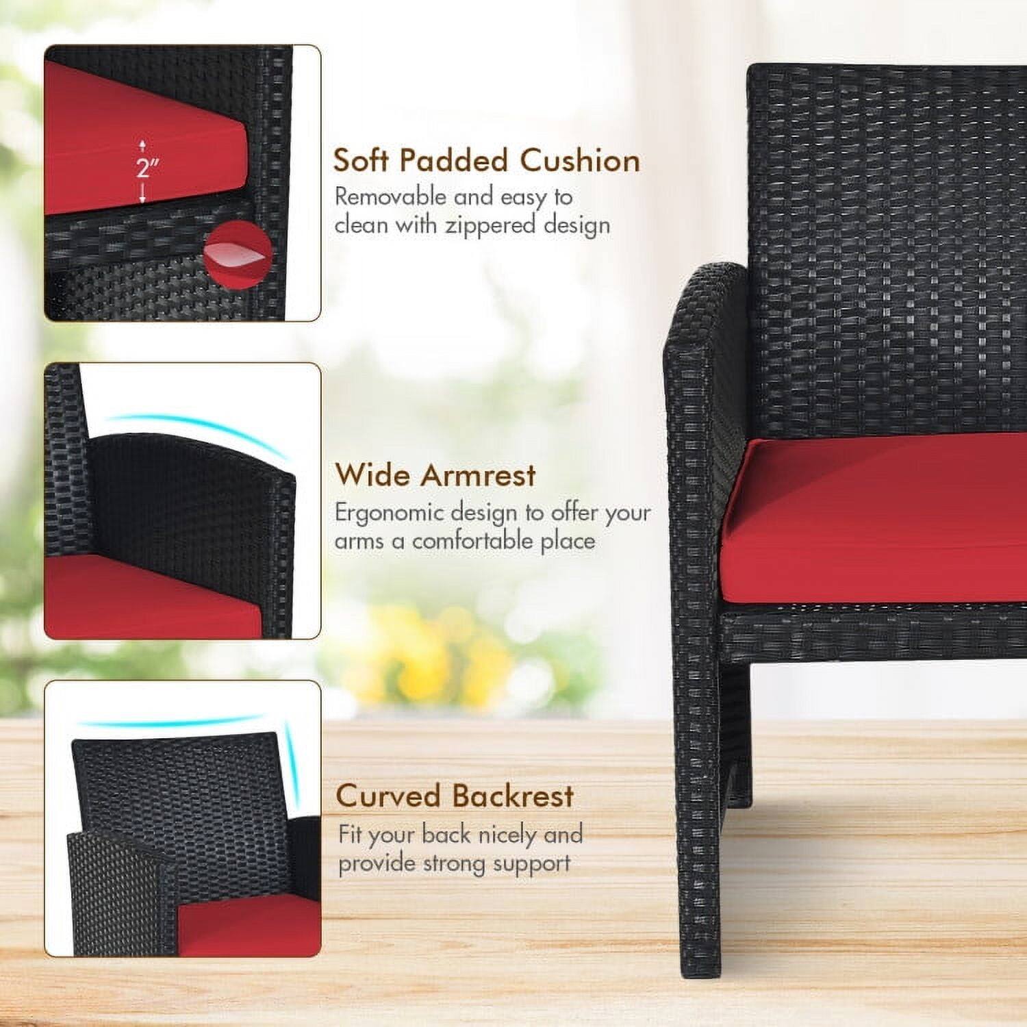 2" Soft Padded Cushion  
Removable and easy to clean with zippered design  

Wide Armrest  
Ergonomic design to offer your arms a comfortable place  

Curved Backrest  
Fit your back nicely and provide strong support