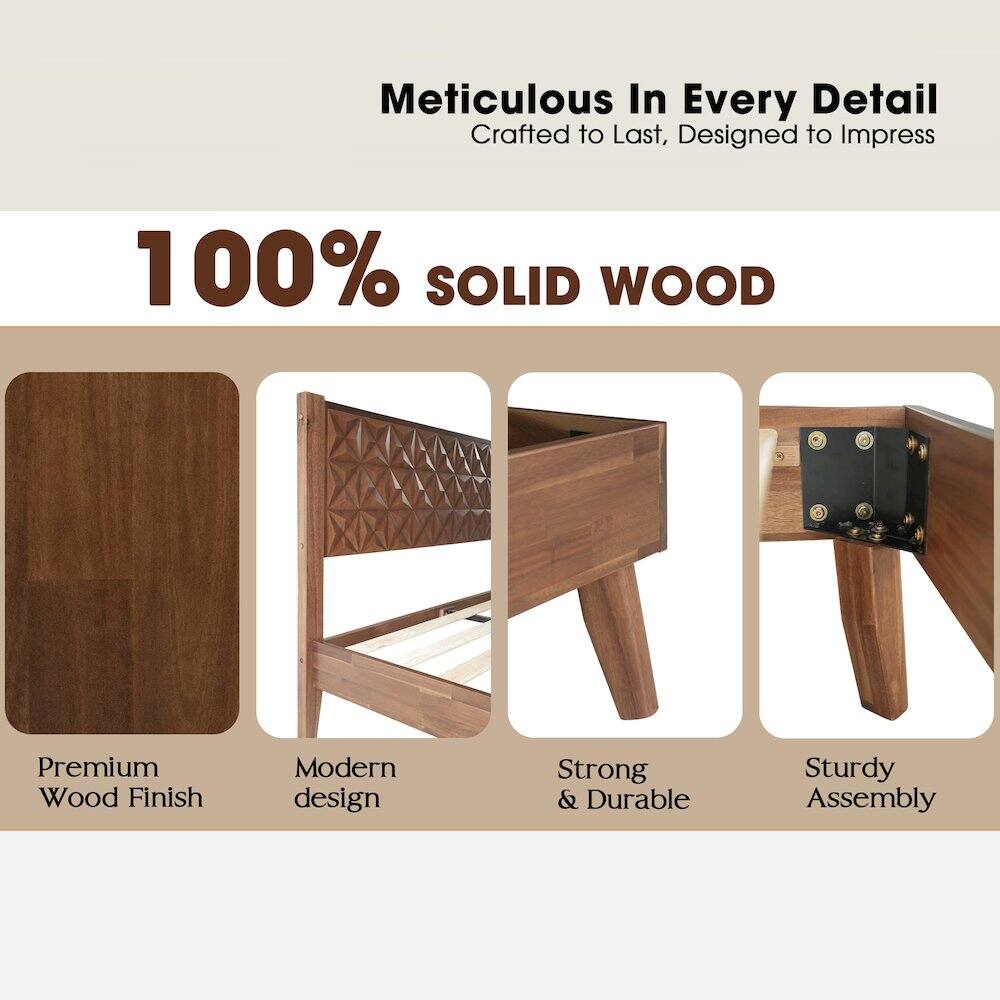 Meticulous In Every Detail  
Crafted to Last, Designed to Impress  

100% SOLID WOOD  

- Premium Wood Finish  
- Modern design  
- Strong & Durable  
- Sturdy Assembly