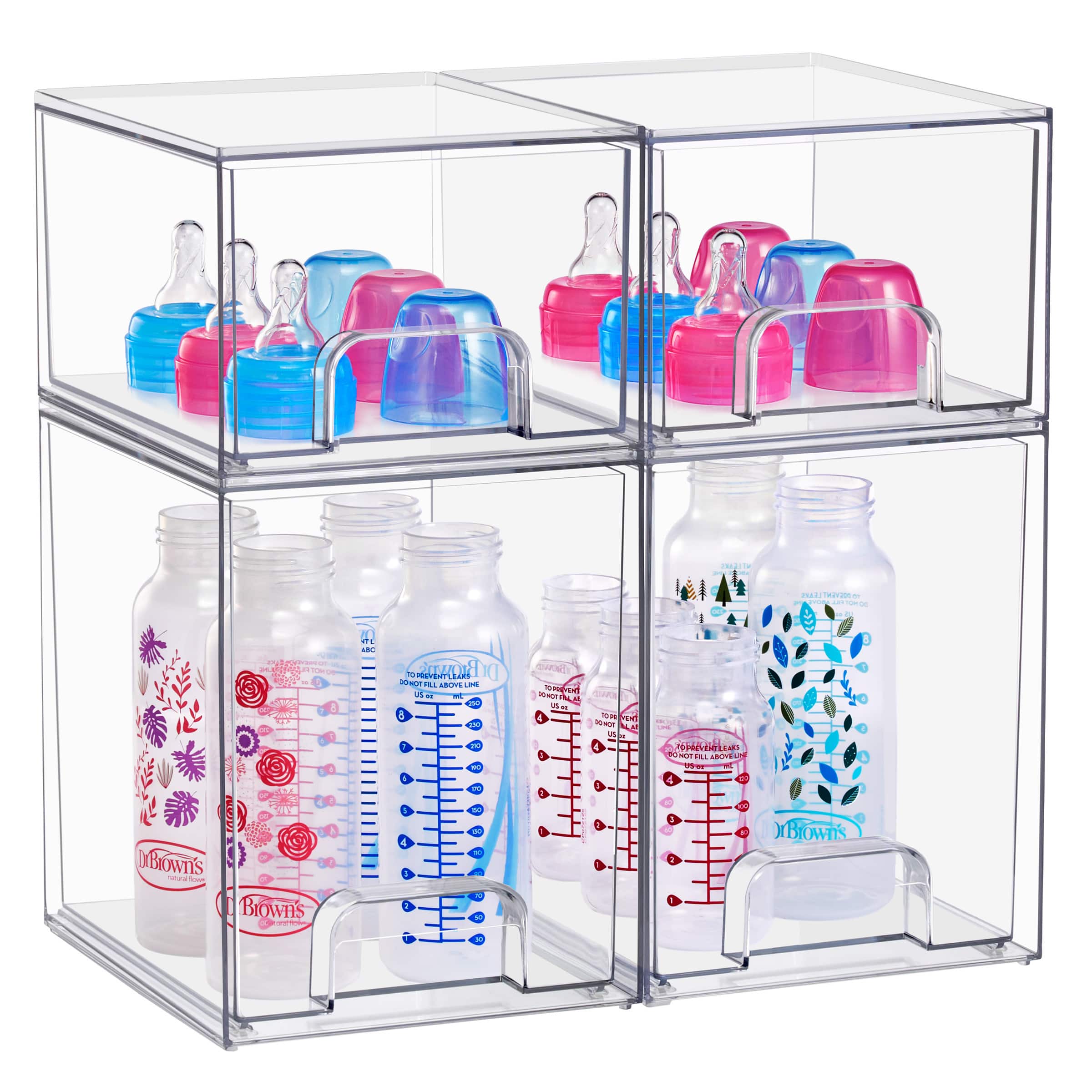 Sorbus - Stackable Clear Acrylic Organizer - 4 Drawer
