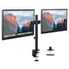 Front. Mount-It! - Full Motion Dual Monitor Desk Mount — Height Adjustable Arms, Fits Two 17"–32" Screens - Black.