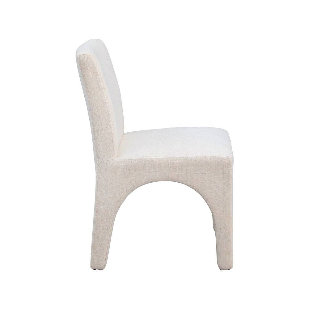 Alt View 3. Meridian Furniture - Gramercy Beige Linen Textured Fabric Dining Chair, Set of 2 - Beige.