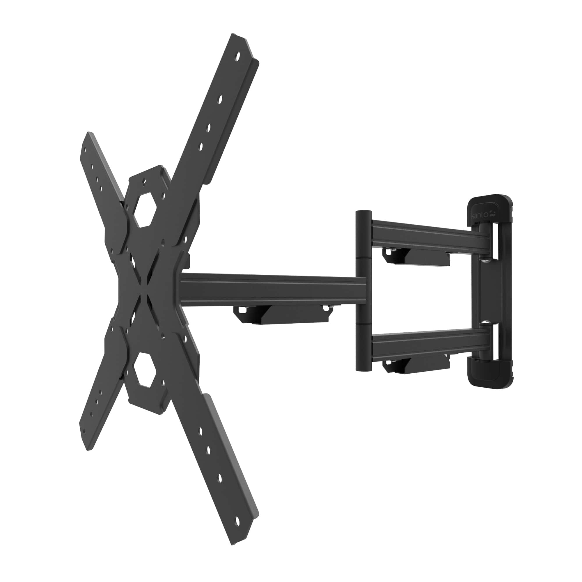 Kanto - Stainless Steel Full Motion Single Stud Outdoor TV Mount for 30” – 70” TVs - Black