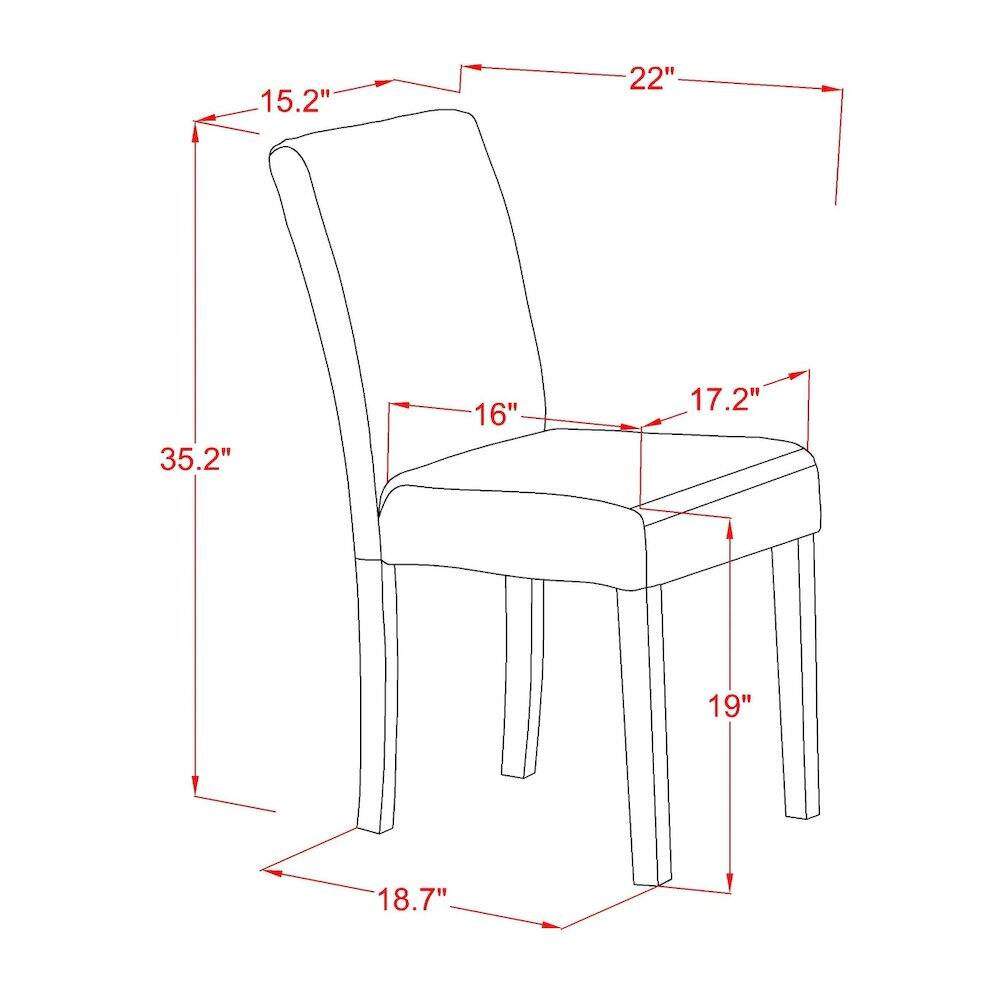 East West Furniture CNAB7 77 47 7Pc Dining Room Table Set Consists of a ...