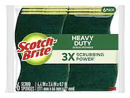 6 Pack Heavy Duty Scrub Sponges
Scrub Brite
3X Scrubbing Power
4.4 in x 2.6 in x 0.7 in (111 mm x 66 mm x 17 mm)
6 Sponges
3M