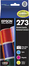 Front. Epson - 273 4-Pack Ink Cartridges - Photo Black/Cyan/Magenta/Yellow.