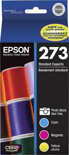 Front. Epson - 273 4-Pack Ink Cartridges - Photo Black/Cyan/Magenta/Yellow.