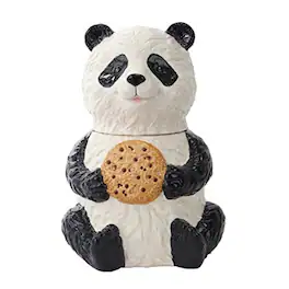 Pacific Trading - Panda Bear Cookie Jar Ceramic Cute Kitchen Accessory - Multicolor