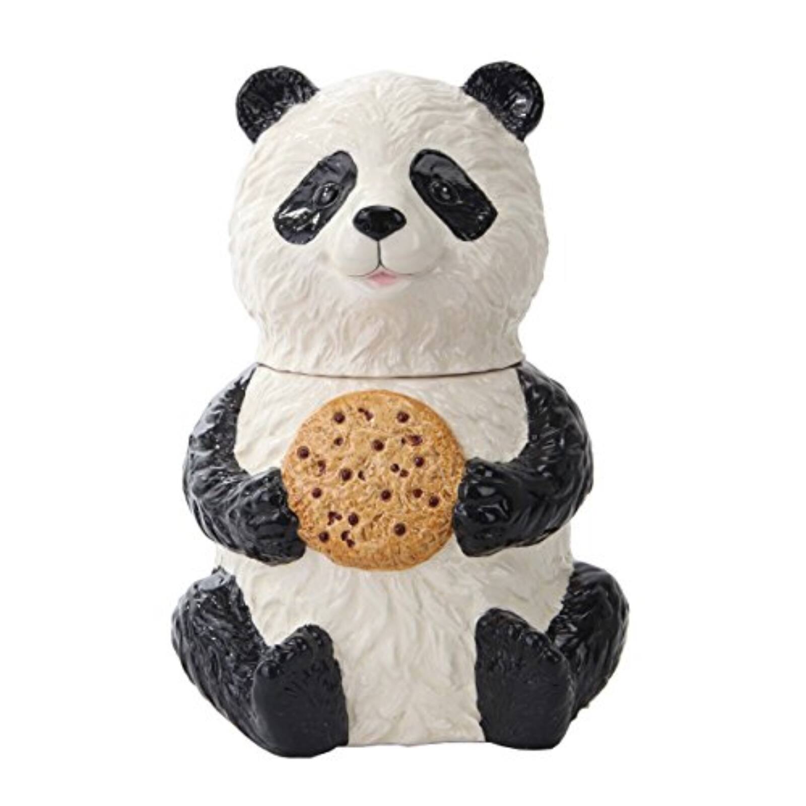 Front. Pacific Trading - Pacific Trading Panda Bear Cookie Jar Ceramic Cute Kitchen Accessory - Multicolor.