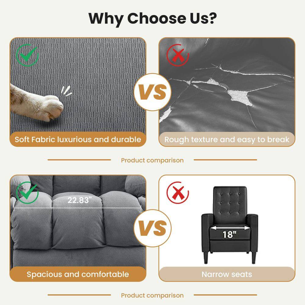 Why Choose Us?

- Soft Fabric luxurious and durable
- Rough texture and easy to break

Product comparison

- Spacious and comfortable
- Narrow seats

Product comparison