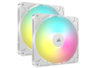 Front. CORSAIR - CORSAIR RS140 ARGB PWM 140mm Fans (Dual Pack) - White, Simplified Control, AirGuide Cooling, Magnetic Bearing - White.