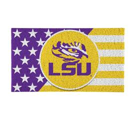 Evergreen Enterprises - LSU Tigers 16" x 28" Stars & Stripes Patriotic Turf Mat - Multicolor