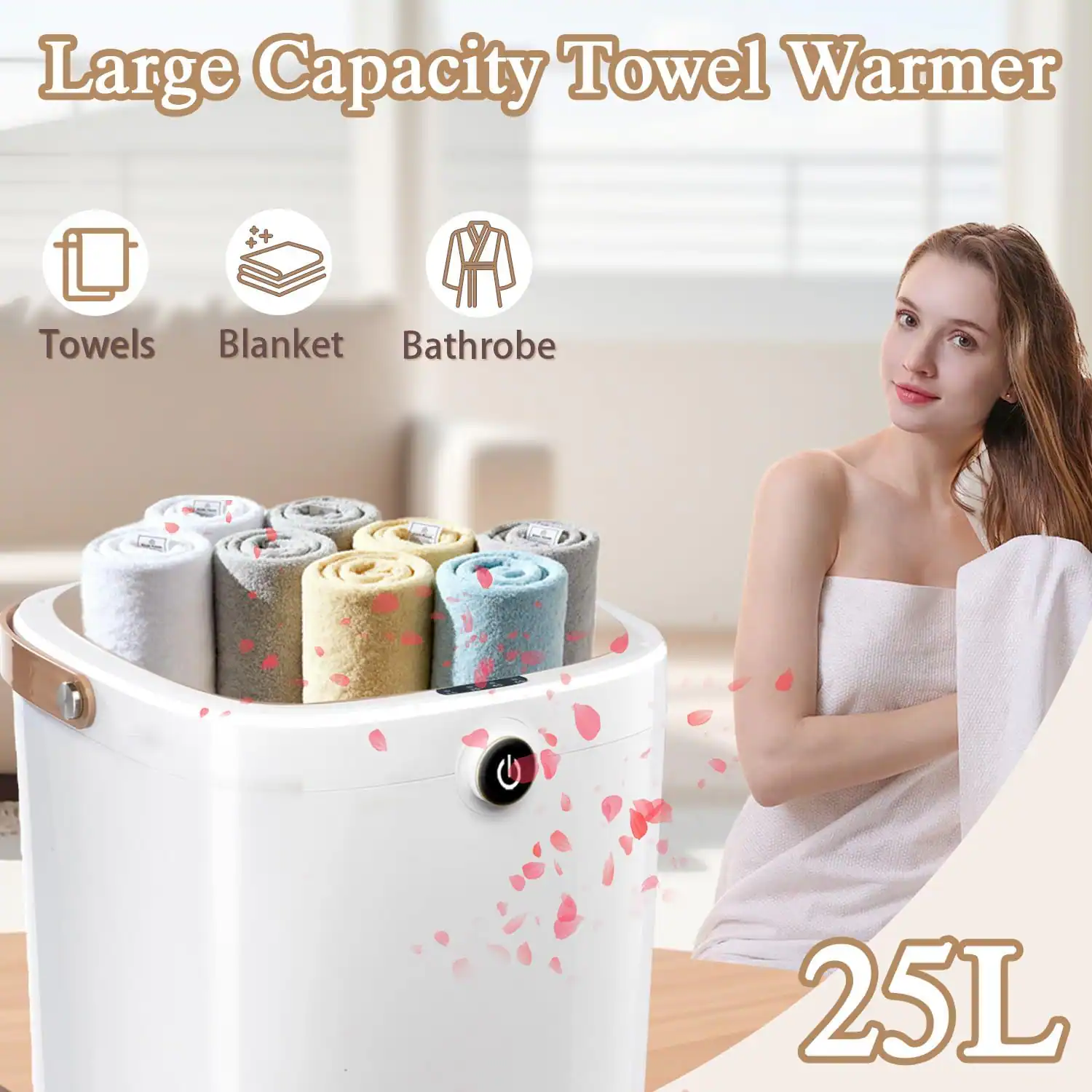 Large Capacity Towel Warmer  
Towels Blanket Bathrobe  
25L