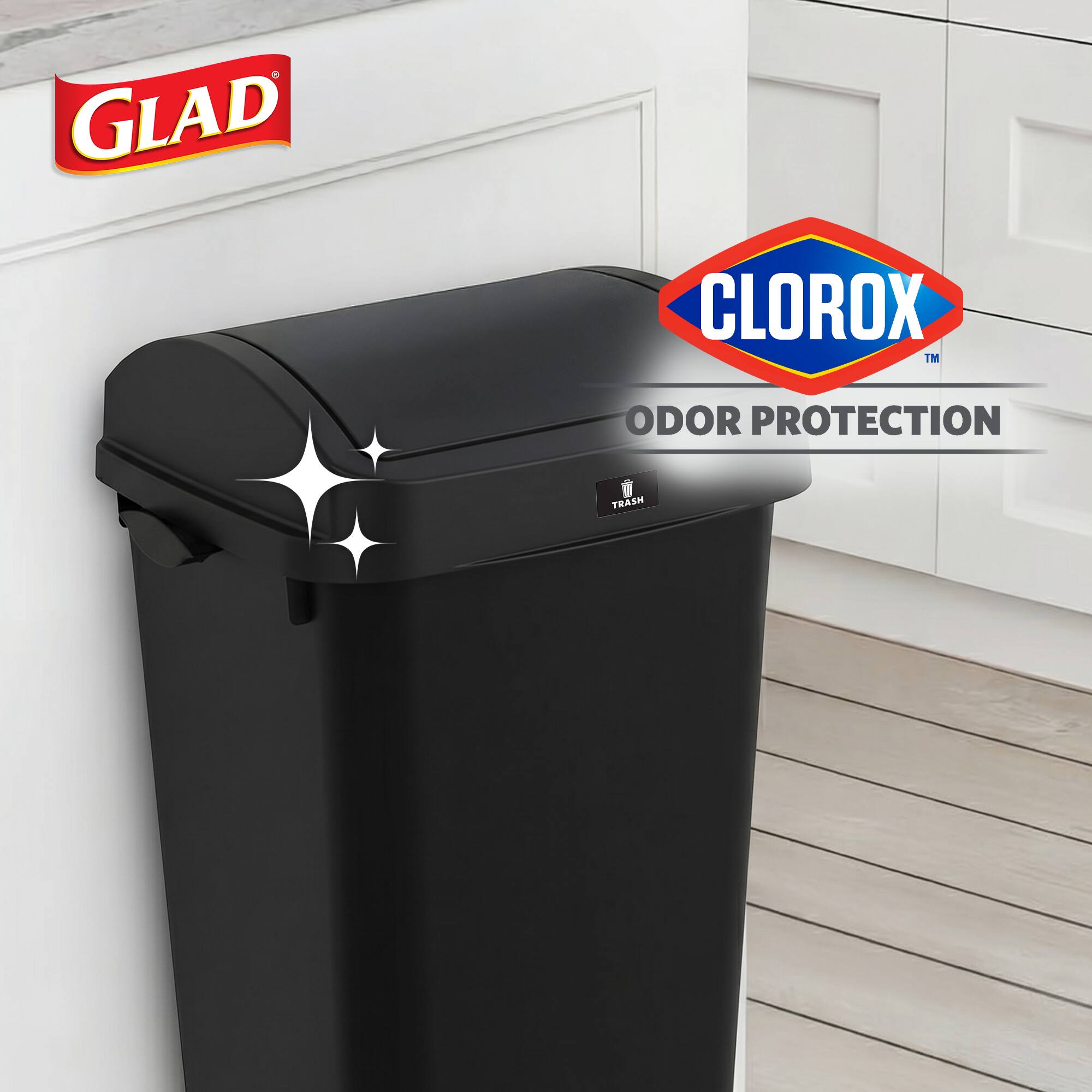 GLAD  
CLOROX  
ODOR PROTECTION  
TRASH