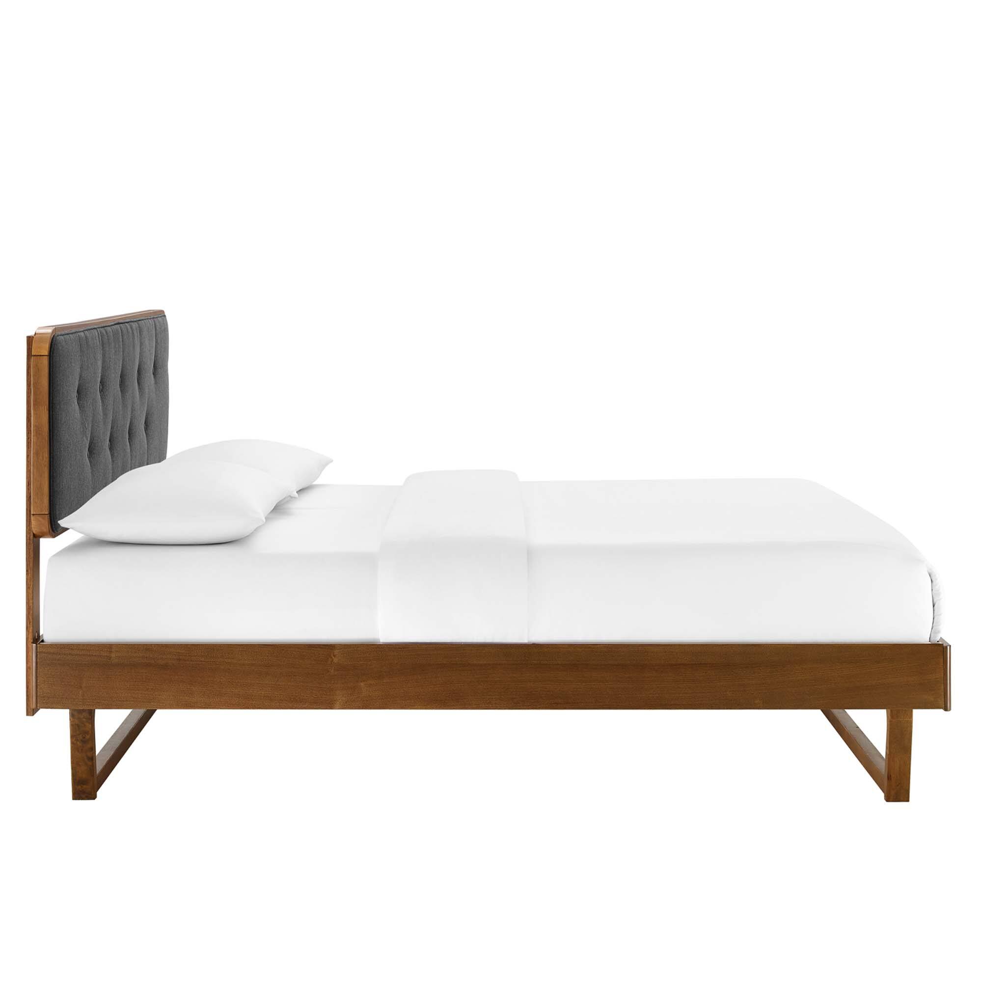 Alt View 2. Modway - Yasmine Channel Tufted Performance Velvet Full Platform Bed - White.