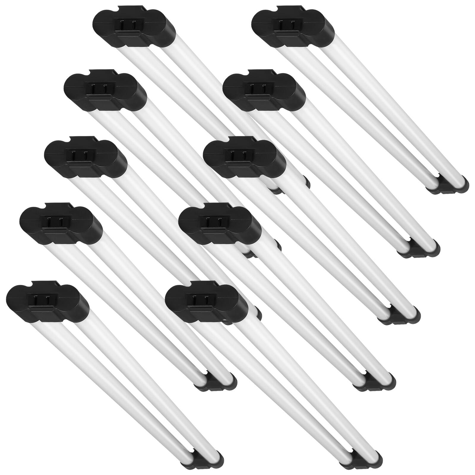 Alt View 5. VEVOR - 10 Pack LED Shop Light, 4 FT, 40W Linkable Shop Light Fixture, 4500 LM Surface & Hanging Mount Ceiling Lights - Black.