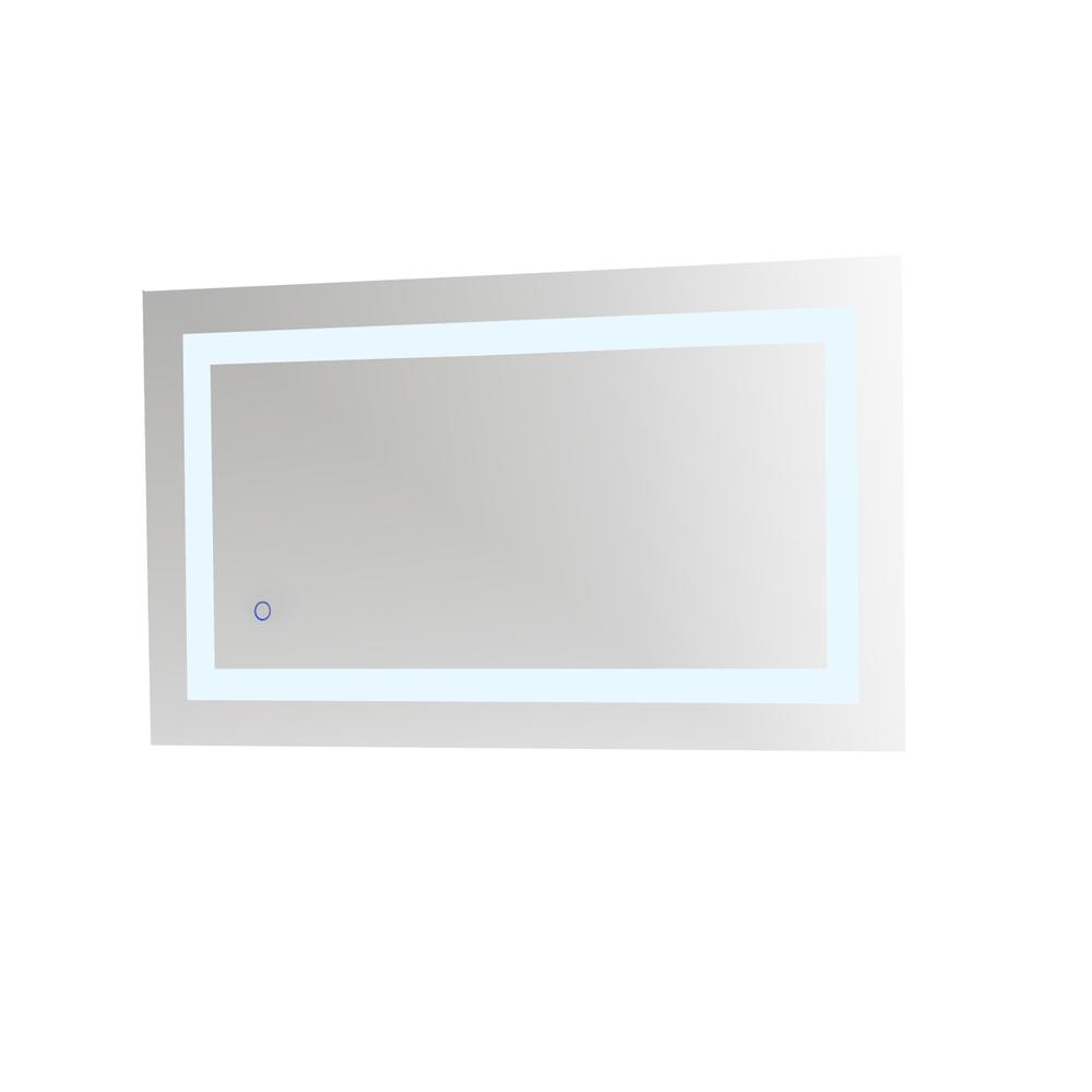 Left. Elegant Decor - Helios 20in x 36in Hardwired LED mirror - Silver.