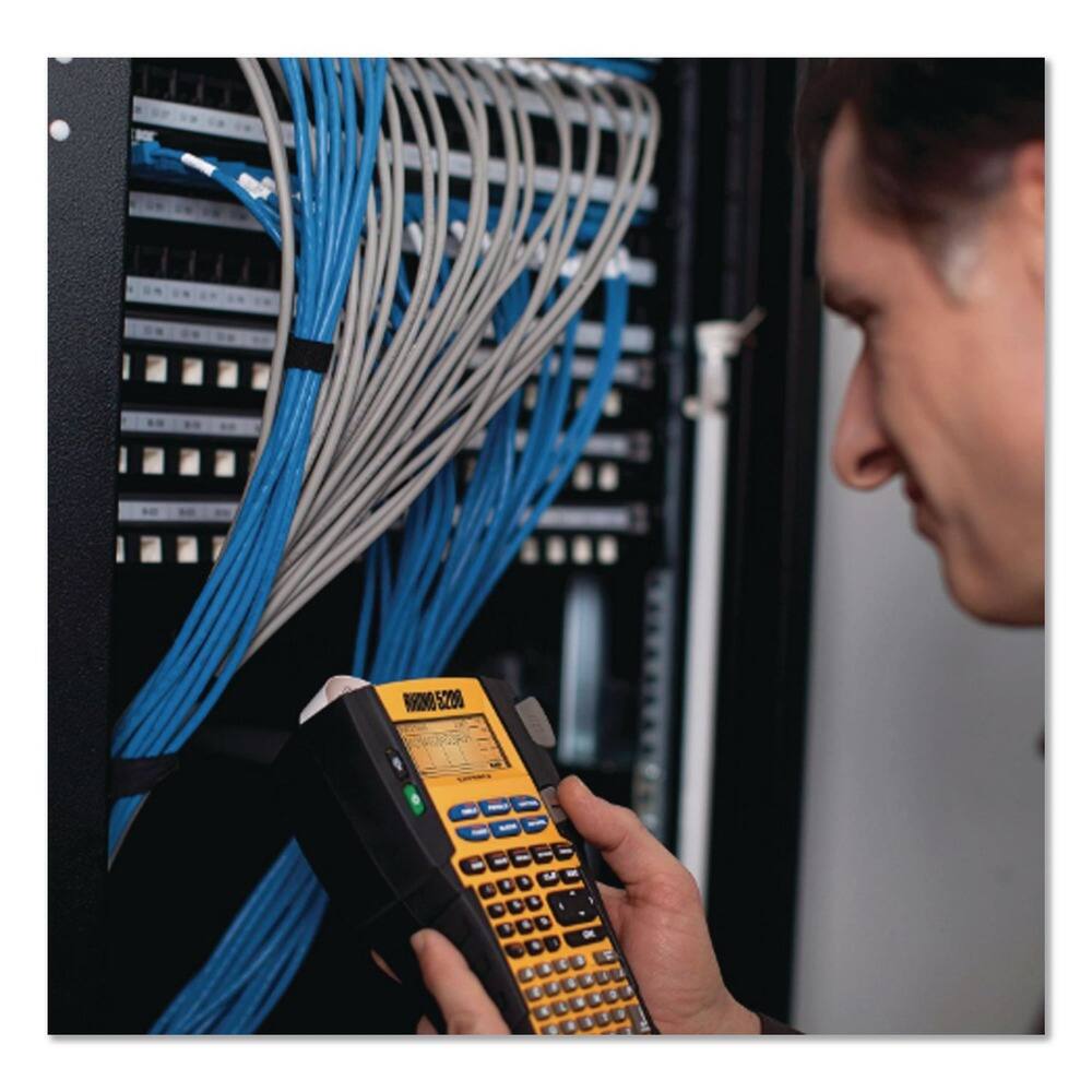 Alt View 1. DYMO - 1755749 Rhino 5200 6.12 in. x 11.25 in. x 3.5 in. 5-Line Industrial Label Maker - false.