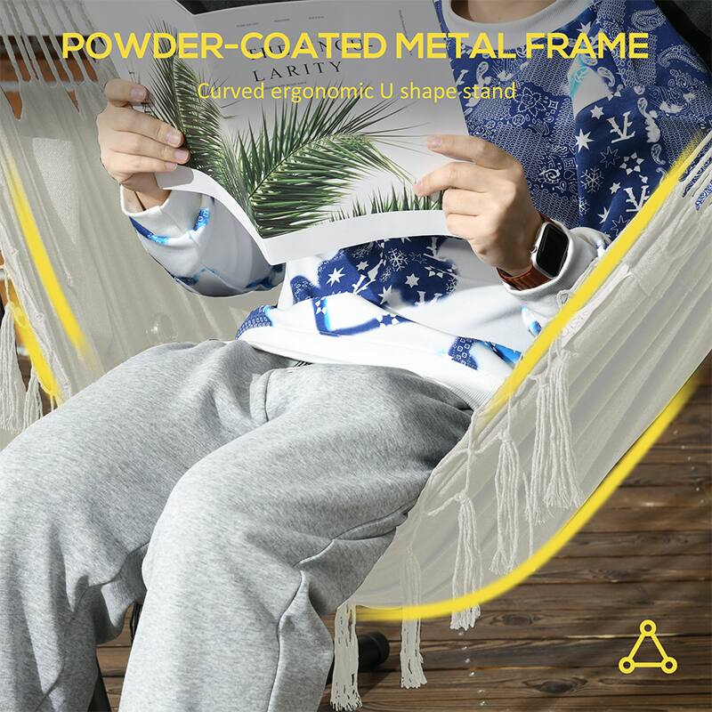 POWDER-COATED METAL FRAME, Curved ergonomic U shape stand