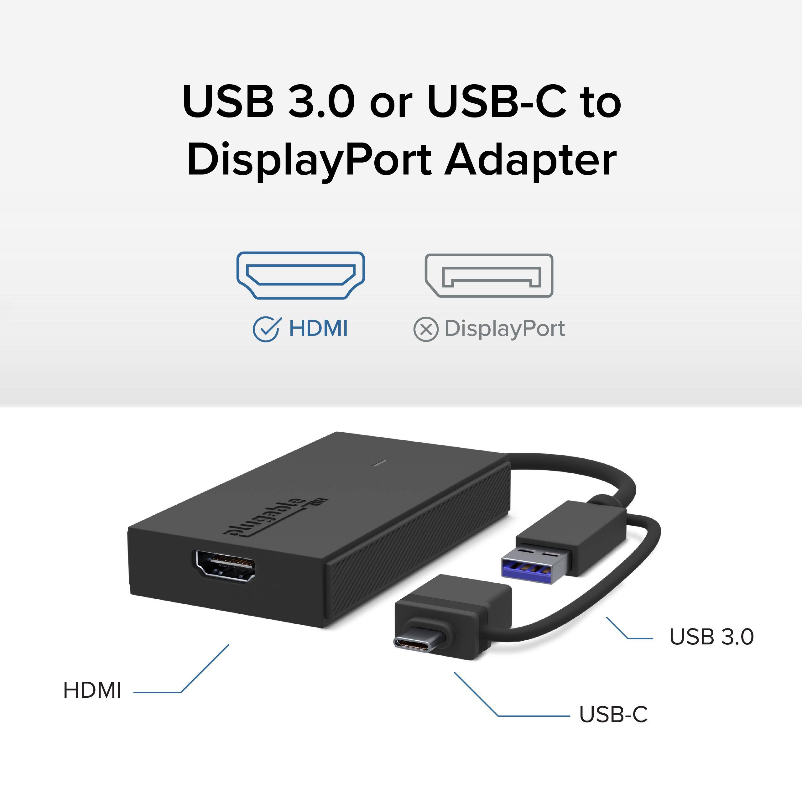USB 3.0 or USB-C to DisplayPort Adapter HDMI x DisplayPort Spdsos USB 3.0 HDMI USB-C