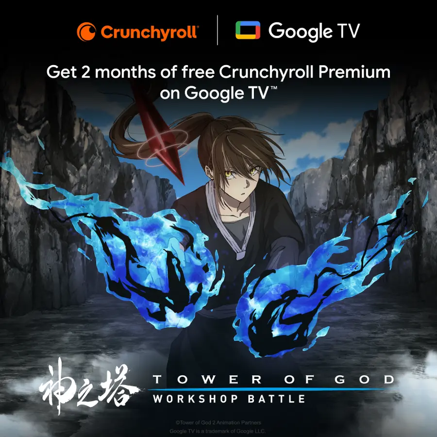 Crunchyroll Google TV: Get 2 months of free Crunchyroll Premium on Google TV. Tower of God Workshop Battle.