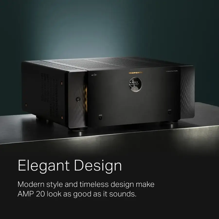 Elegant Design: Modern style and timeless design make AMP 20 look as good as it sounds.