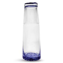 Jay Import - Bottom 2-Piece Glass Carafe Set 35.50 OZ - Blue