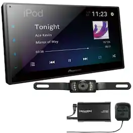 Pioneer - DMH-1800NEX 6.8" Double-DIN Digital Multimedia Receiver with Satellite Radio Tuner, Antenna and License Plate St - Black