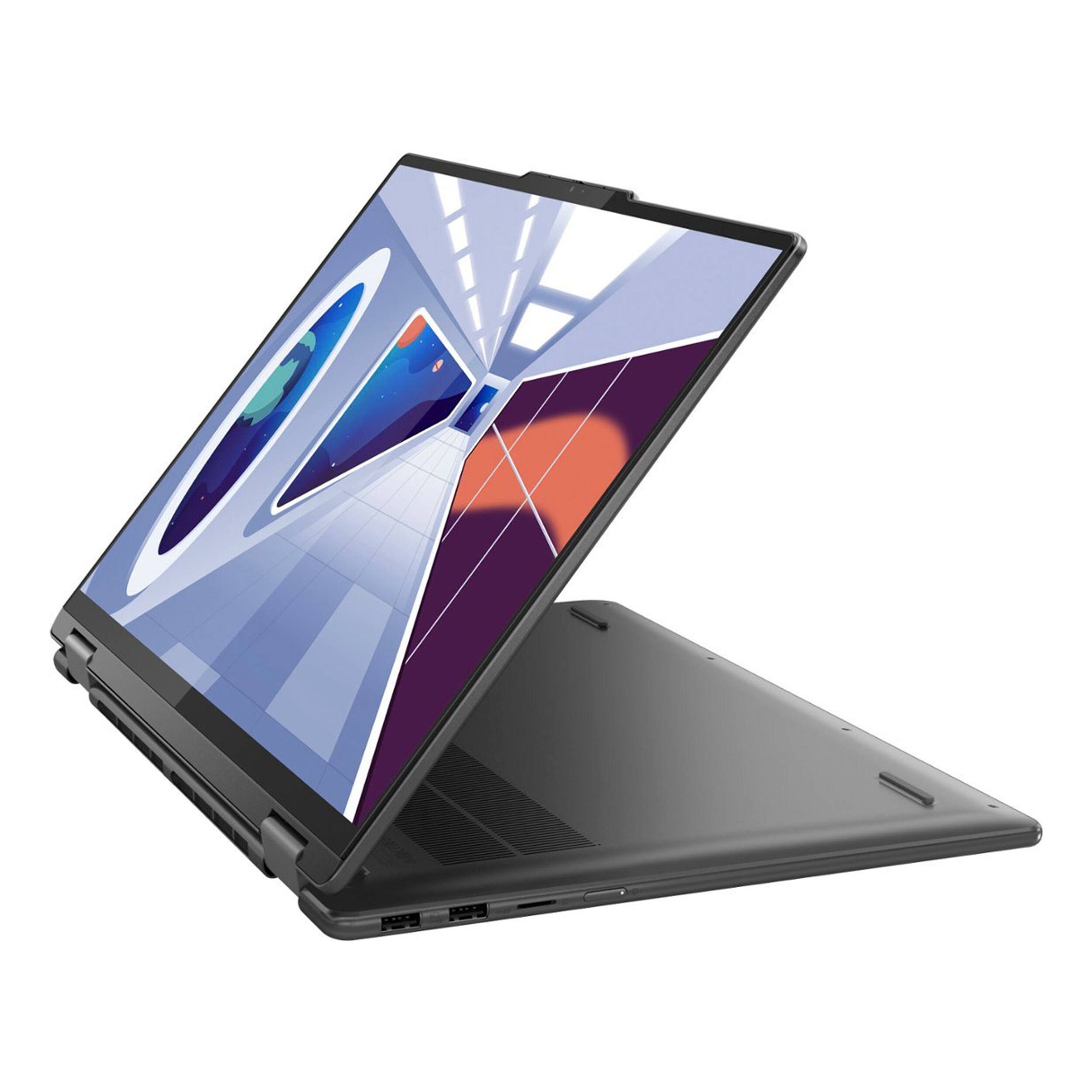 Alt View 4. Lenovo - Lenovo Yoga 7i 16" WUXGA 2-in-1 Touchscreen Laptop,Intel Core i7-1355U,16GB LPDDR5,1TB SSD,Windows 11,Gray - Gray.