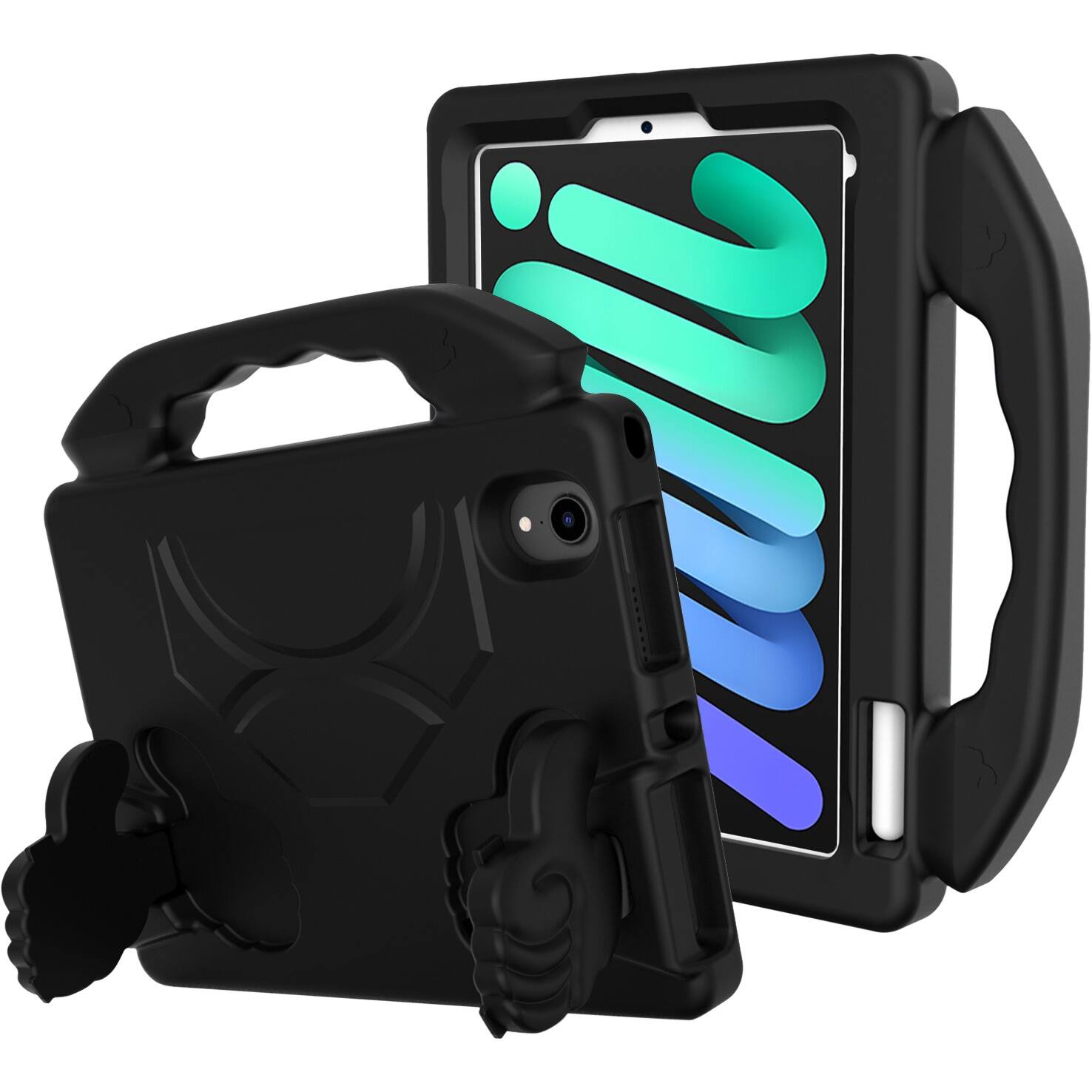 Alt View 14. SaharaCase - YES! Series KidProof Case for Apple iPad mini (A17 Pro) and Apple iPad mini (6th Generation 2021) - Black.