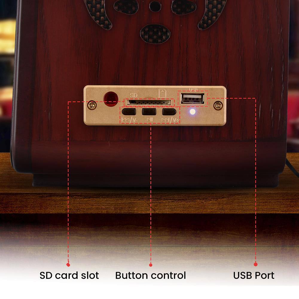 SD card slot  
Button control  
USB Port