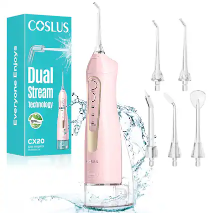 COSLUS Everyone Enjoys Dual Stream Technology BPA free CX20 Oral Irrigator Mundusche LOF ode clean R 1