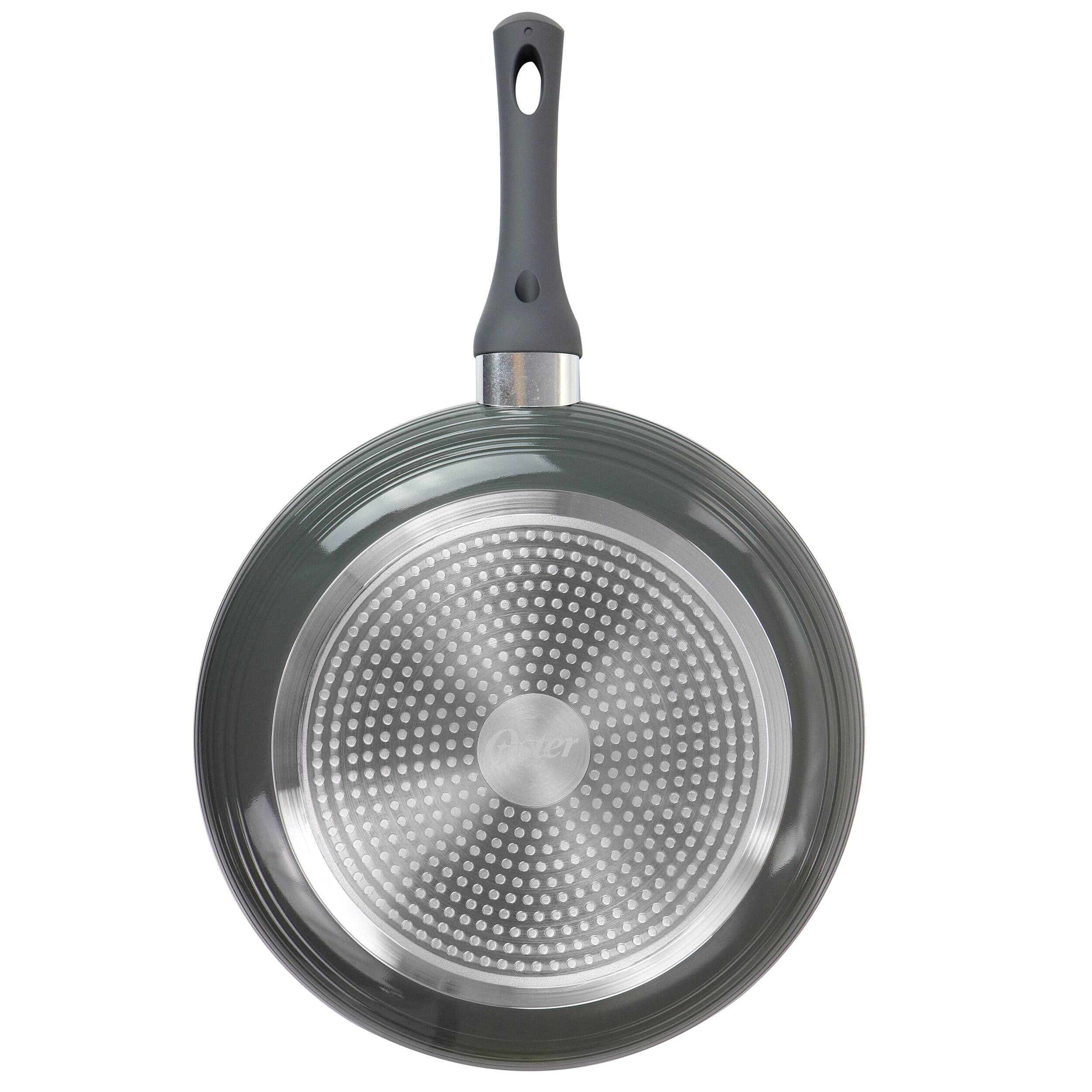 Alt View 5. Oster - Oster Ridge Valley 12 Inch Aluminum Nonstick Frying Pan in Grey - Gray.