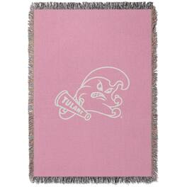 Chad & Jake - Tulane Green Wave Woven Blanket - Pink