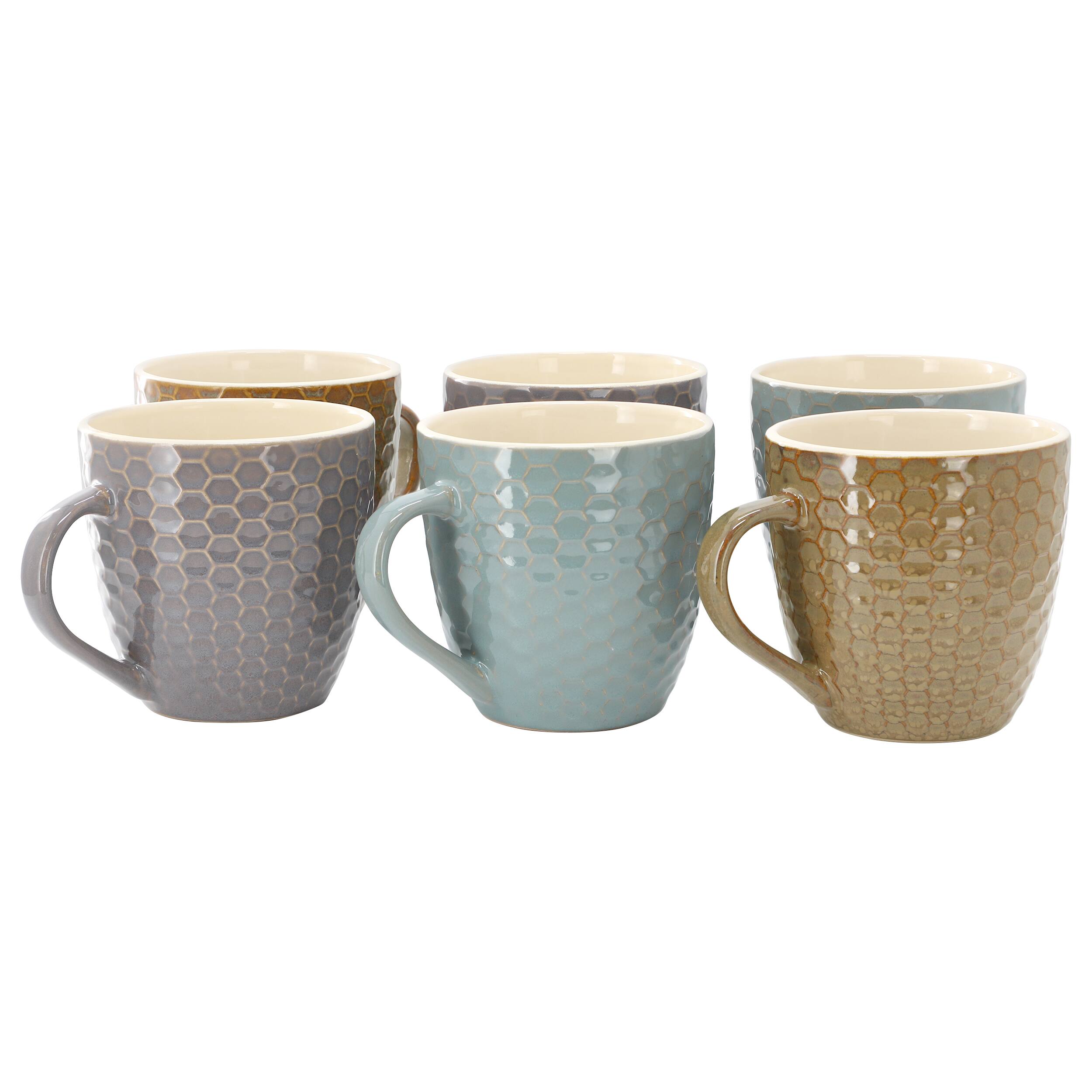 Alt View 2. Elama - Elama Honeysuckle 6-Piece 15 oz. Mug Set, Assorted Colors - Assorted.
