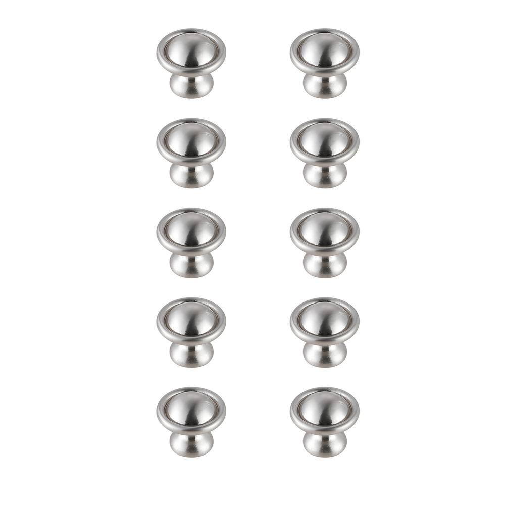 Alt View 2. Elegant Decor - Kadea 1.2" Diameter Brushed Nickel Mushroom Knob Multipack (Set of 10) - Brushed Nickel.