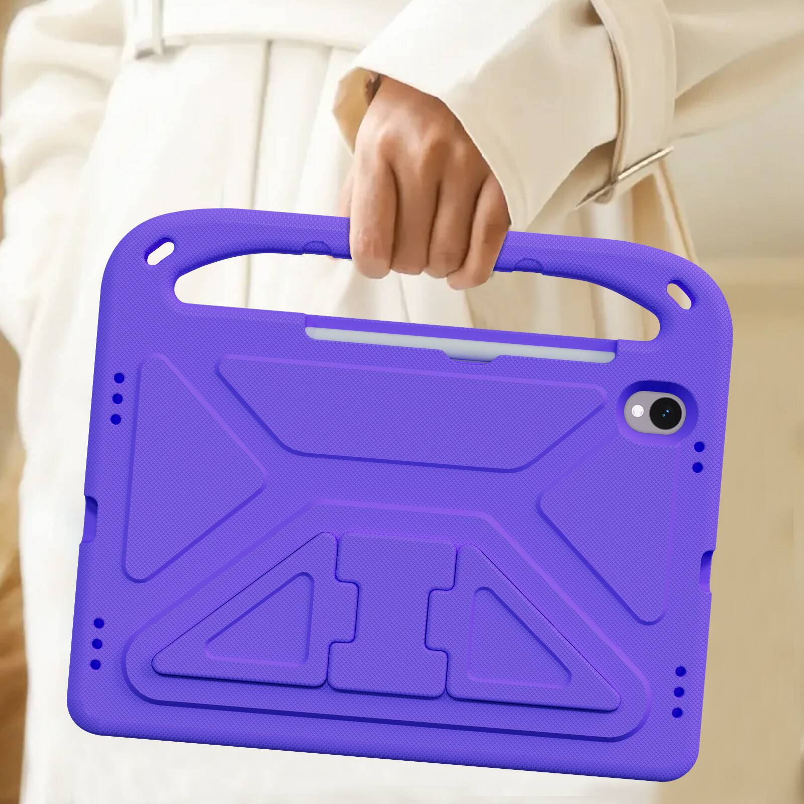 Alt View 3. Dteck - For Samsung Galaxy Tab S11 2025 11-inch Rugged Case Kids Friendly EVA Handle Grip Kickstand Shockproof Cover - Purple.