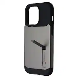 Spigen - Slim Armor Series Case with Kickstand for Apple iPhone 14 Pro - Gunmetal - Gray
