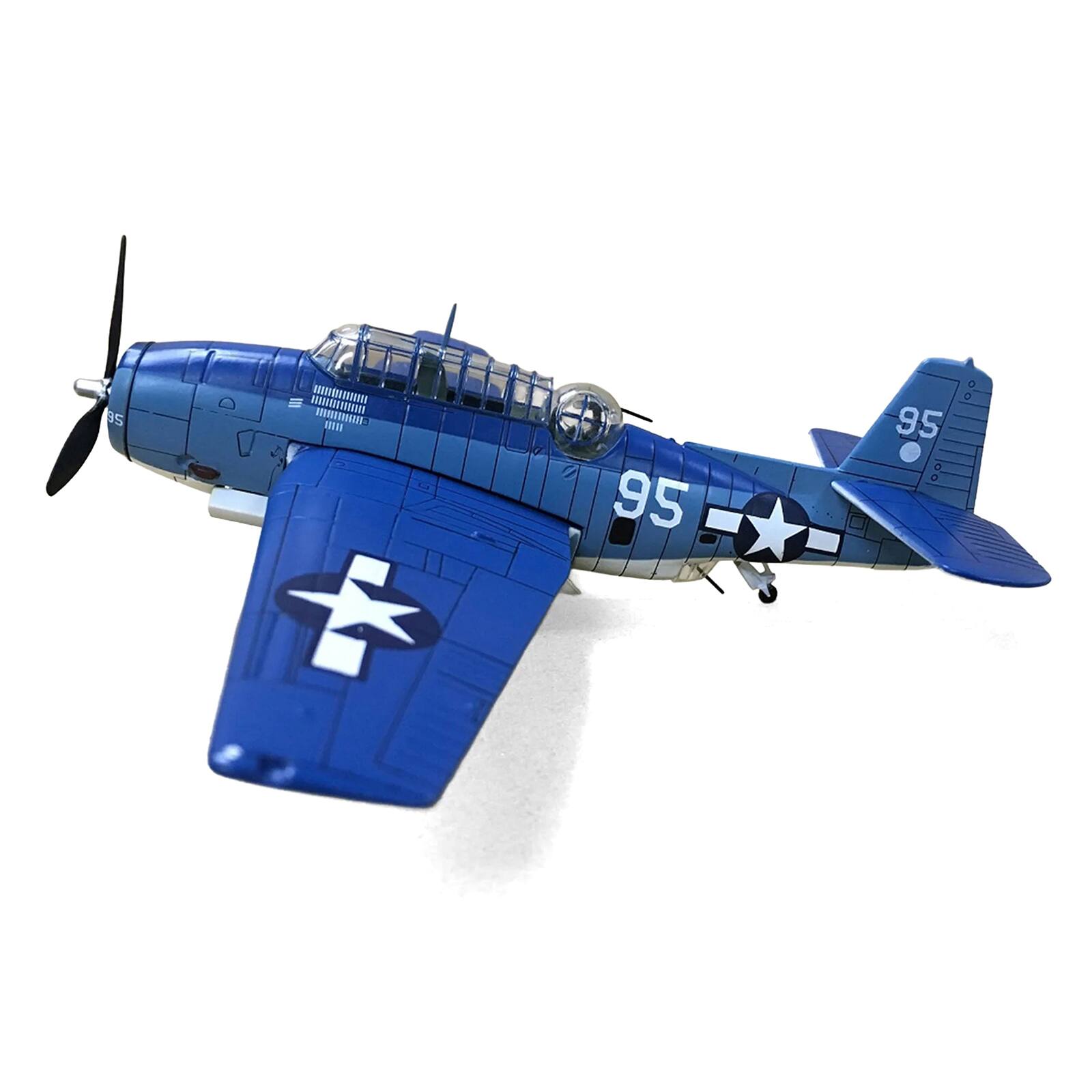 Alt View 1. Militaria Die Cast - Grumman TBF Avenger Bomber Aircraft "White 95, USS Hornet" (1944) United States Navy 1/72 Model by Militaria Die Cast.