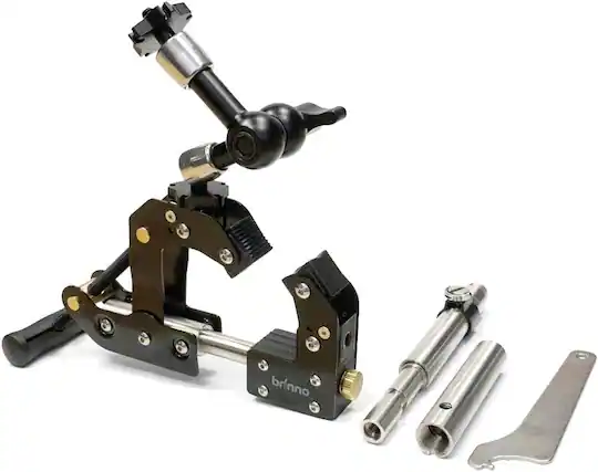 Front. Brinno - ACC1000P Heavy-Duty Camera Clamp with Magic Arm and Extension Poles.