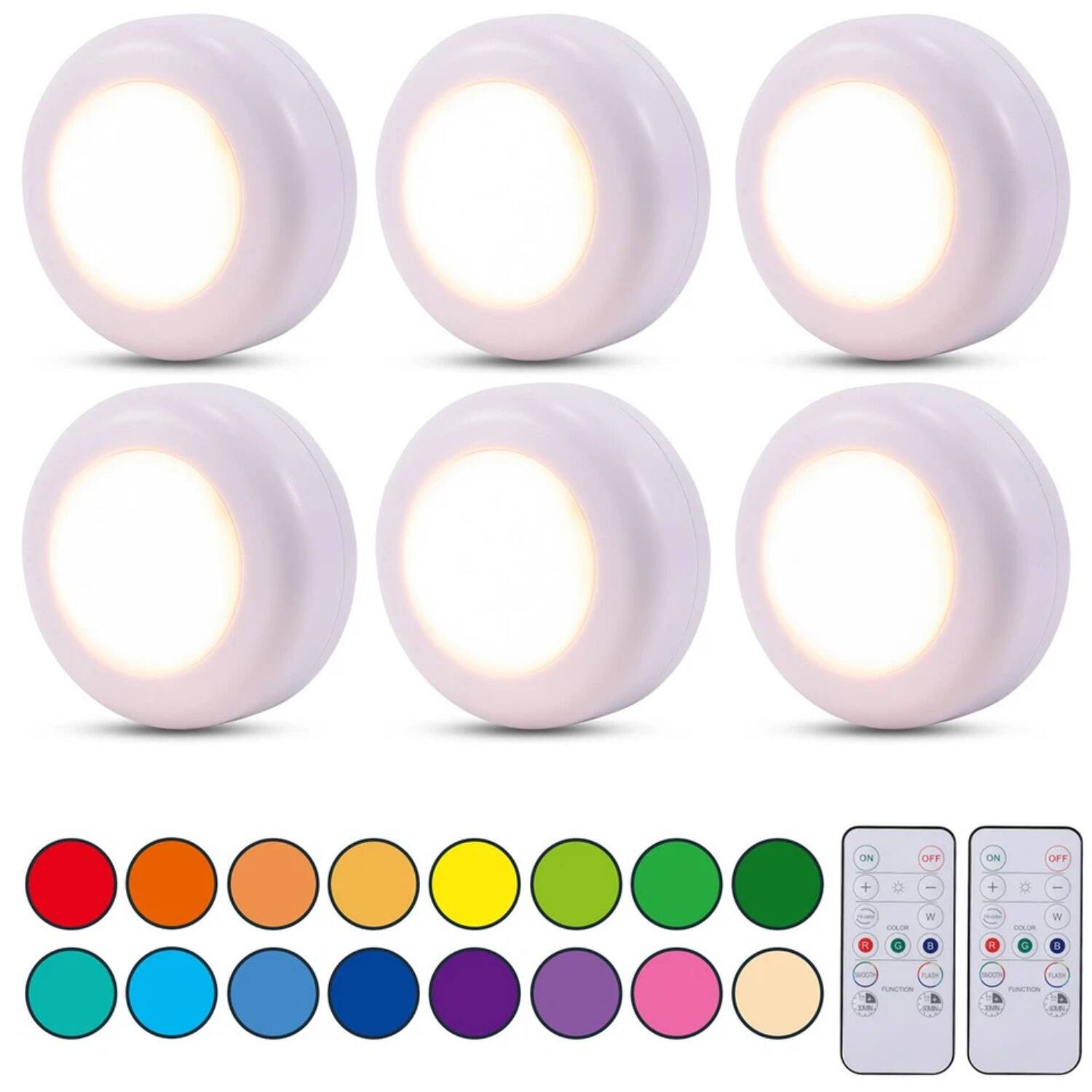 Stock Preferred - 6 Pack LED Wireless Under Cabinet & Closet Lighting Kit