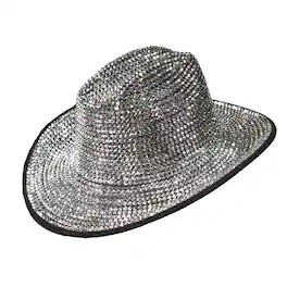 Underwraps - Rhinestone Cowboy Hat Adult Costume Accessory - Silver