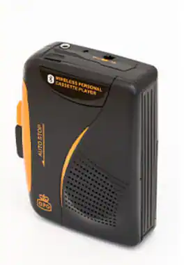 PopMarket - GPO W/938B/BT Bluetooth Portable Personal Cassette Player / Recorder W/Headphones - MISC ACCESSORY - Black