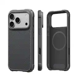 Pitaka - Military-Grade Drop Protection Case for iPhone 18 Pro Max / iPhone 17 Pro Max, Aramid with MagSafe, Camera Control - Black Grey (Twill)