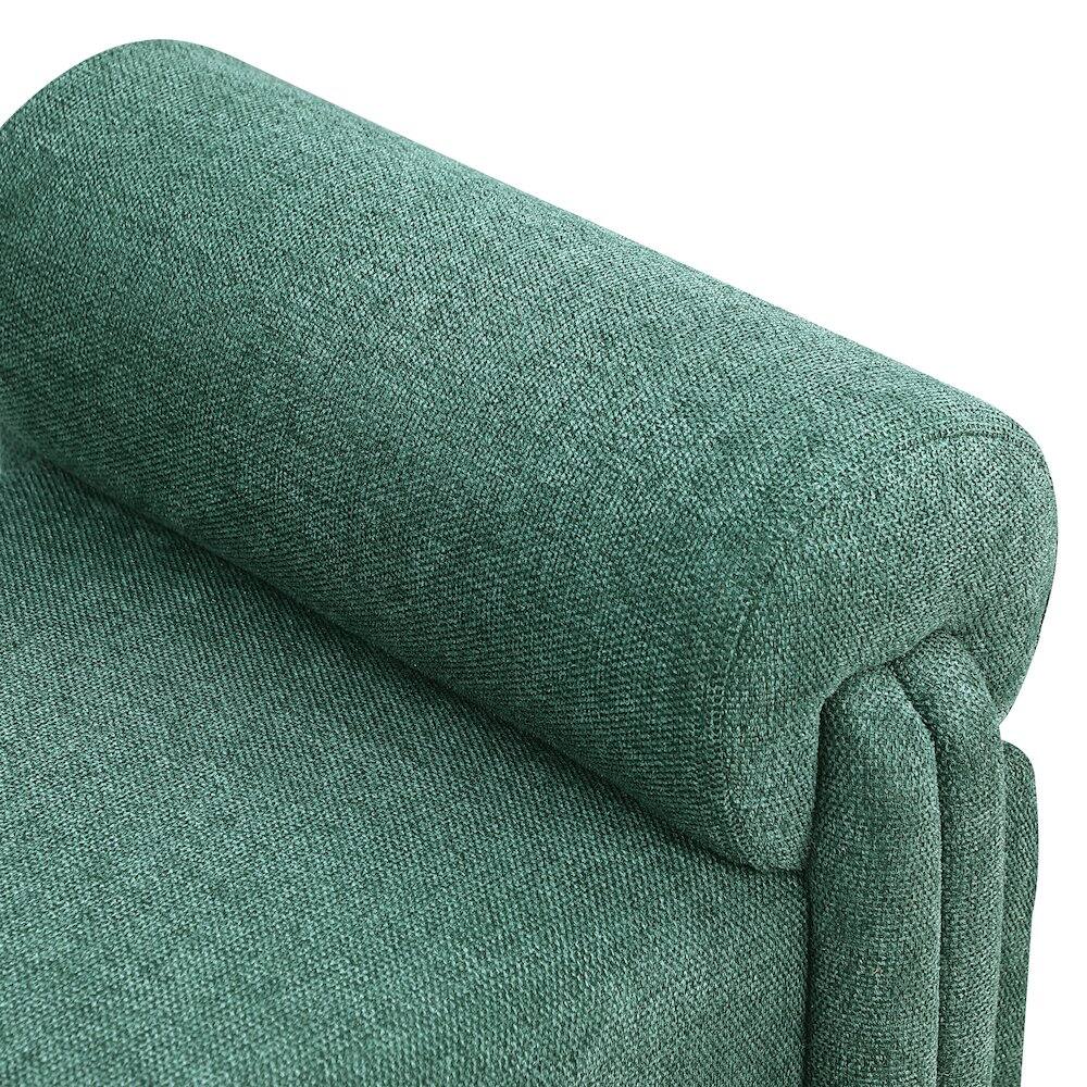 Alt View 4. Meridian Furniture - Stefano Green Polyester Fabric Bench - Green.