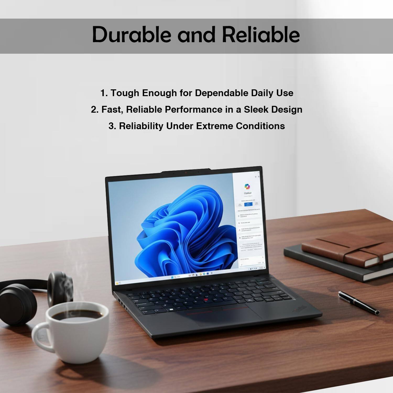Durable and Reliable

1. Tough Enough for Dependable Daily Use
2. Fast, Reliable Performance in a Sleek Design
3. Reliability Under Extreme Conditions
