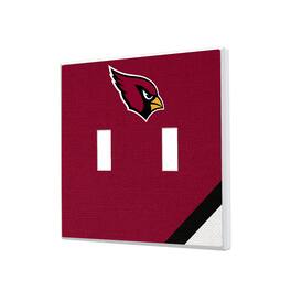 Keyscaper - Arizona Cardinals Diagonal Stripe Double Toggle Light Switch Plate - Multicolor