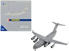 Boeing C-17 Globemaster III Transport Aircraft Charlotte ANG USAF GeminiJets Series 1/400 Diecast Model - Gray