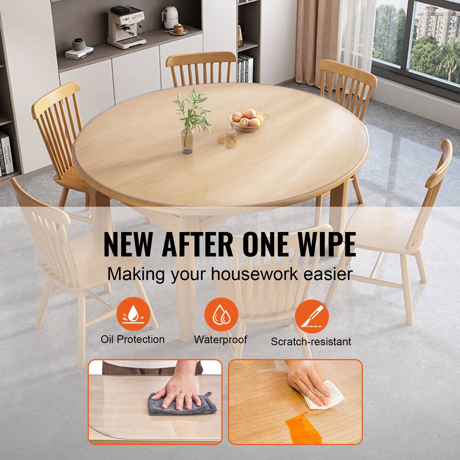 NEW AFTER ONE WIPE  
Making your housework easier  

Oil Protection  
Waterproof  
Scratch-resistant