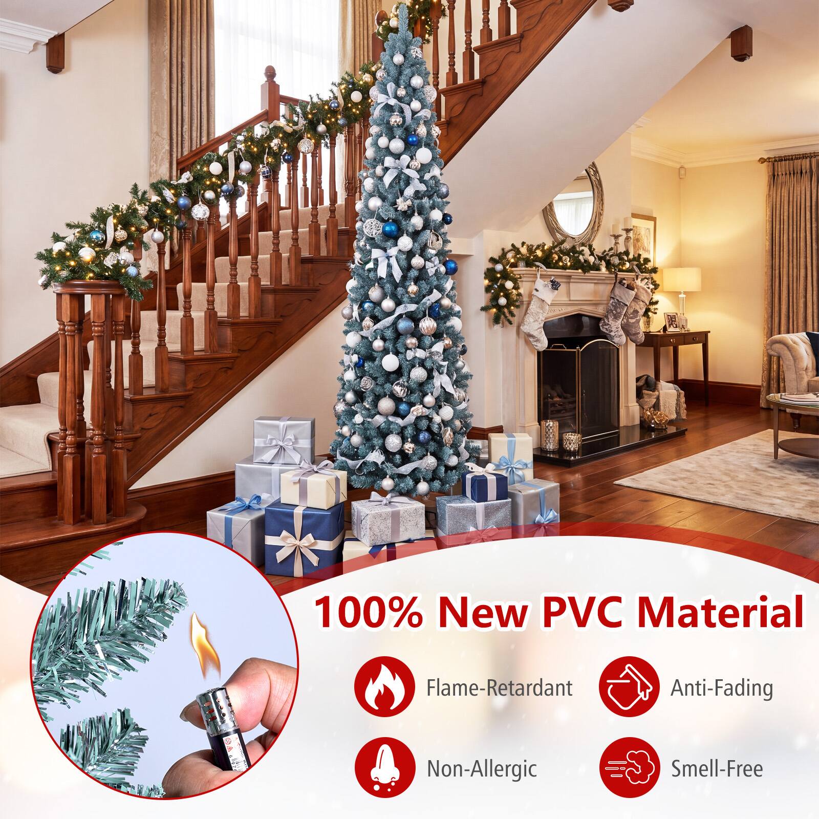 100% New PVC Material  
Flame-Retardant  
Anti-Fading  
Non-Allergic  
Smell-Free