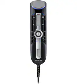 OM System - RM-4110S USB Speech Recognition Microphone with Advanced Noise Cancellation and Antimicrobial Design for Professionals - Black